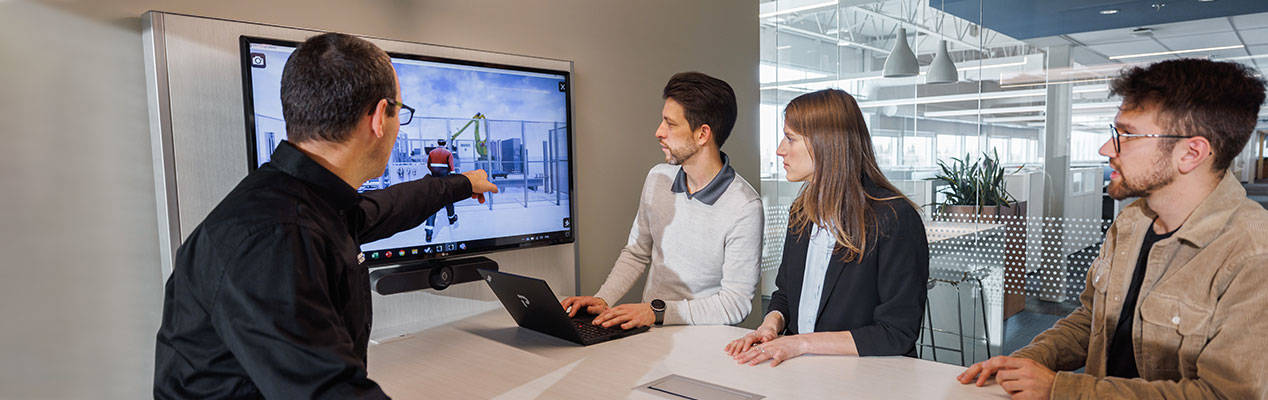 Team members in a meeting