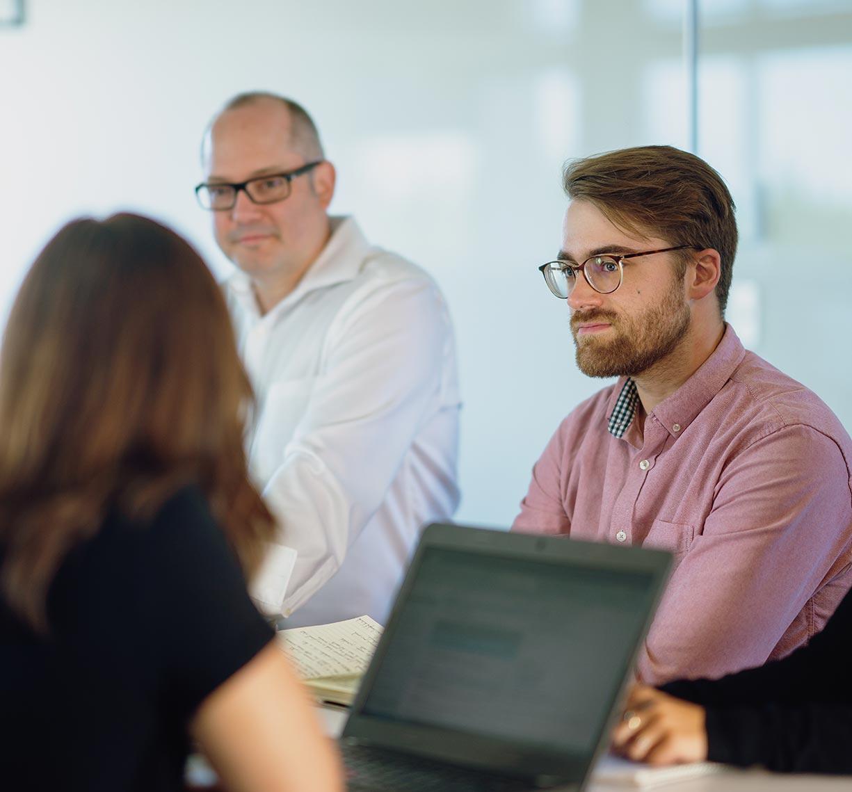 Team member in a meeting