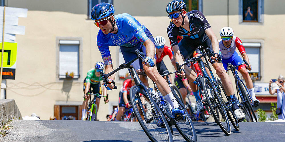 Hugo Houle cycling during the Tour de France